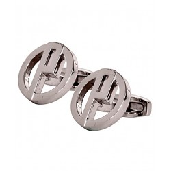 Dunhill Round Shape Silver Cufflinks